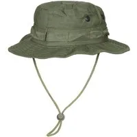 MFH Outdoorhut US GI Buschhut, mit Kinnband, GI Boonie, Rip Stop, oliv (1-St)