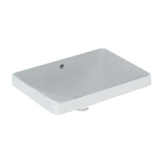 Geberit VariForm Einbauwaschtisch 500737002 55x40cm, ohne Hahnloch, mit Überlauf, rechteckig, weiß KeraTect
