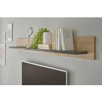 Home affaire Wandboard Cornwall, Wandregal im Landhausstil, Wandhalter mit Ablagefläche, 1-tlg., vielseitig einsetzbares Hängeregal, Breite 150 cm, warmes Eiche Dekor