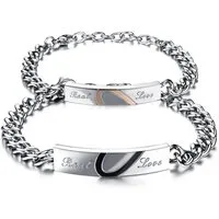 Kim Johanson Armband Set Real Love (Set, 2-tlg), Pärchen Schmuck mit Herz