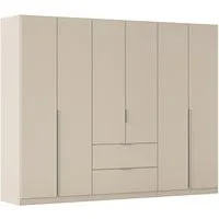 OTTO home Drehtürenschrank Kleiderschrank Schrank Garderobe AGORDO mit Dekor- oder Hochglanzfront (in zwei Griff-Farben, Breite 271 cm) mit Außenschubkästen, Serie in 7 Breiten und 2 Höhen MADE IN GERMANY