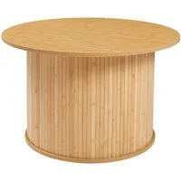 en.casa Couchtisch, »Ledepid« 48 x Ø80 cm rund Bambus + MDF Natur