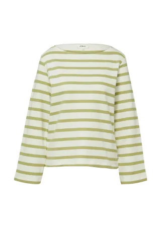 s.Oliver - Sweatshirt olive/creme - Gr. - 44