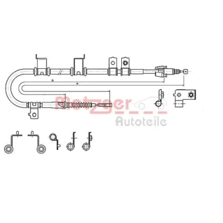 Metzger Handbremsseil hinten links Hyundai I30