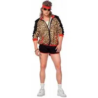 Metamorph Kostüm 80er Leopard Disko Karneval Faschingskostüm Herren, Der fließende Übergang zwischen Workout, 80er Jahre Disco und stilis