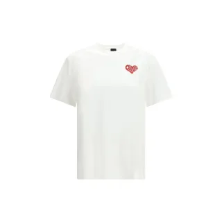 PINKO Weißes Baumwoll-T-Shirt