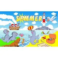 trends4cents Flagge Flagge 90 x 150 cm Hissfahne Bundesland Sturmflagge Hissfahne (Sommer Leuchtturm), für Fahnenmaste