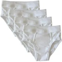 HERMKO Slip 2840 (Pack, 4er) 100 % Bio-Baumwolle Jungen Pant mit Weichbund hergestellt in EU