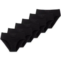 Schiesser Slip Damen Slip 6er Pack Baumwolle Cotton Essentials 6P (Packung, 6er Pack)