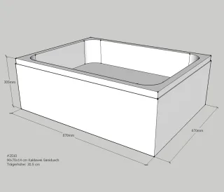 Neuesbad Wannenträger für Kaldewei Sanidusch 70x90x14 SD21852
