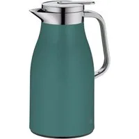Alfi Isolierkanne SKYLINE, mit Hartglaseinsatz und ergonomischem Griff, 1 l, (1-St), 12h heiß & 24h kalt, Drehverschluss mit bequemem Druckknopf