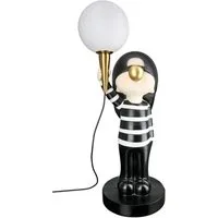 GILDE Tischleuchte BUBBLEGUM Leuchte (LED) - schwarz-weiß - Kunstharz - Höhe 48cm - Junge, Tischlampe - Schreibtischlampe - Nachttischlampe
