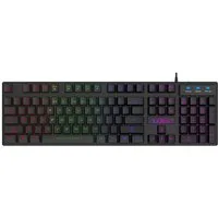 HAC24 Keyboard Beleuchtet Deutsches Layout Gaming-Tastatur (RGB LED QWERTZ Schwarz USB)