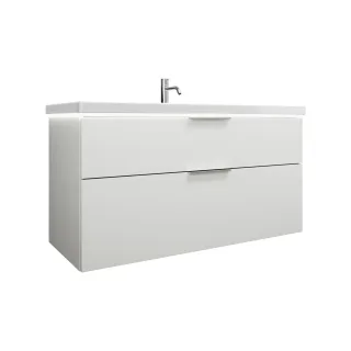 Burgbad Keramik Waschtisch-Set Eqio Weiß Matt/Alpinweiss, SEZC123F6014C0001 SEZC123F6014C0001