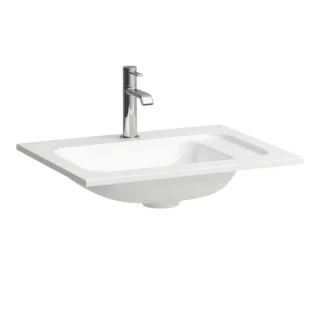 Laufen Meda Waschtisch H8141137571111 57,5x44,5cm, aus Marbond, ohne Überlauf, mit Hahnloch, weiß matt