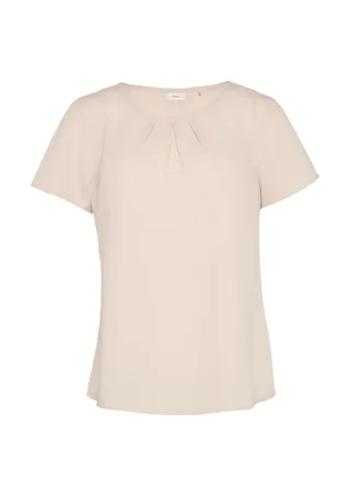s.Oliver BLACK LABEL - Blusenshirt aus Crêpe pink - Gr. - 36