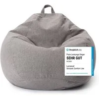 Lumaland Sitzsack LUMALAND Comfort Line Sitzsack XXL 315 L - bequemer Indoor Sofa Sessel, Pouf separat erhältlich - Bean Bag mit Füllung - XXL Lounge Sitzkissen
