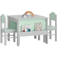 SoBuy Kindersitzgruppe KMB88, Kindersitzgruppe Kindertisch mit Stühlen, Kinder Tisch Stuhl Set Maltisch für Kinder Sitzgruppe