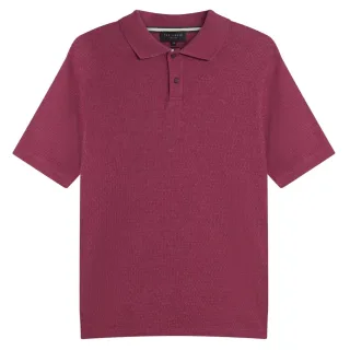 Ted Baker Redman Regular Strukturiertes Fuchsia Polohemd