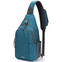 G4Free Schultertasche RFID-blockierender Sling-Rucksack mit Brusttasche, Brusttasche RFID-Blockierung Tourenrucksack Reiserucksack Rucksack