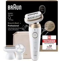 Braun Epilierer Silk-épil 9 SES9-060 3D, 360° Flex, Wet & Dry, SmartLight, Rasieraufsatz, Trimmeraufsatz
