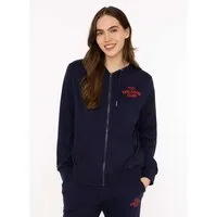 Zwillingsherz Kapuzensweatjacke "Feel Good Club" Kapuze, zum Binden, Taschen, kleine Stickerei vorne