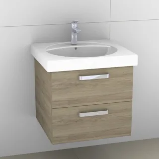 Artiqua 413 Waschtischunterschrank für Preciosa 253200, 253220 Sanremo Eiche quer NB, 413-WU2L-K35-7 413-WU2L-K35-7145-428