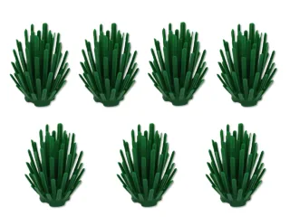 7x LEGO Pflanze Strauch Busch [21g 29.4x17.5x17.5cm] grün