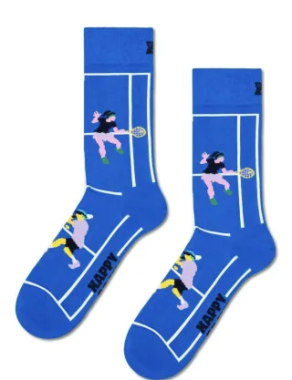 happy socks - Tennis Court Sock Blau - Gr. - 43.5