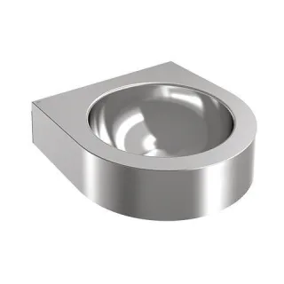 KWC Aquarotter Einzelwaschtisch, ANIMA, Edelstahl, 345x118x350 mm, halbrund, 2030072330 2030072330