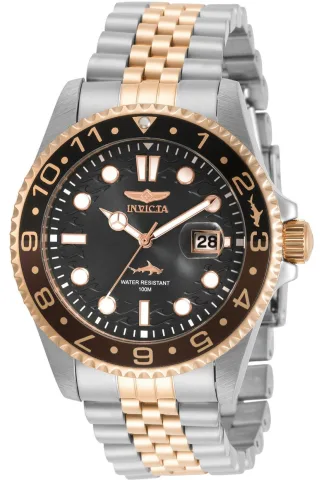 Invicta Pro Diver 30626 Herren Uhr - Quartz Bewegung - Edelstahl mit Schwarzem Zifferblatt - 43 mm