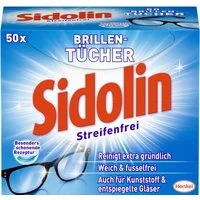 SIDOLIN Streifenfrei Brillenputztücher 50 Stück Reinigungstücher (50-tlg., Extra Soft, für Brillen, Displays, Bildschirme)