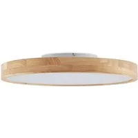 Lindby Deckenleuchten Lanira, LED, Holz Farbwechsel warmweiß / tageslicht IP20 mit Fernbedienung, LED 46 W gesamt, Farbwechsel warmweiß / tageslicht