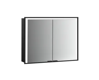 emco LED-Lichtspiegelschrank Prime 3 Unterputz, 1300 mm, 2-türig, schwarz, 949714406 949714406