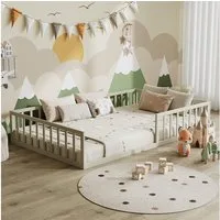 VitaliSpa® Kinderbett Minno, Greige, 205 x 125 cm ohne Matratze (1-tlg)