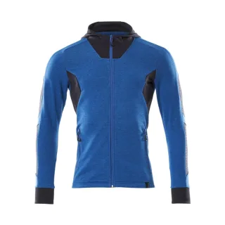 MASCOT Herren Kapuzensweatshirt mit Reißverschluss ACCELERATE Azurblau / Schwarzblau M - 18584-962-91010-M