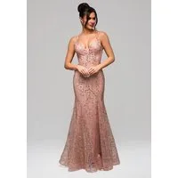 OMBRE Abendkleid Glamouröses Abendkleid mit Paillettenverzierung
