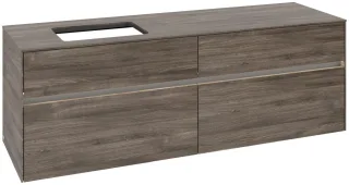 Villeroy & Boch Waschtischunterschrank Collaro C121B0 1600x548x500mm mit Beleuchtung Stone Oak C121B0RK