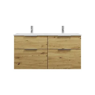 Burgbad Mineralguss Waschtisch-Set Eqio Eiche Dekor Urban/Alpinweiss, SEYW122F5662C0001 SEYW122F5662C0001