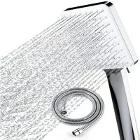 Refined Living Handbrause Duschkopf mit Schlauch Filter Duschbrause 1.5M Duschschlauch, (Einhand-Einstellung Duschbrause Druckerhöhend), Handbrause Regendusche mit 6 Strahlarten Gross Wassersparender