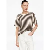comma Kurzarmshirt T-Shirt Streifenshirt im Regular Fit