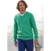 H.I.S Strickpullover mit V-Ausschnitt, Pullover aus Feinstrick, Baumwollmischung