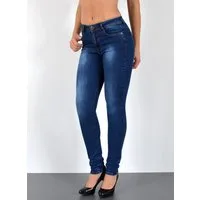 ESRA Skinny-fit-Jeans S800 Damen Jeanshose Skinny Leg High Waist Jeans Stretch
