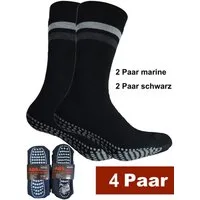 Cocain underwear ABS-Socken 4 Paar warme Anti Rutsch Socken ABS Stoppersocken Noppen Haussocken (4-Paar) ohne einschneidendes Bündchen