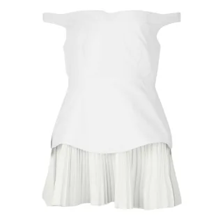 Odd Muse - "Exclusive No.1" Minikleid für Damen, Schulterfrei (Weiß)
