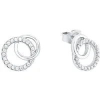 Amor Paar Ohrstecker Schmuck Geschenk Ohrschmuck Kreise, mit Zirkonia (synth)