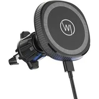 Wicked Chili Smartphone-Halterung KFZ MagSafe Autohalterung Ladegerät iPhone 15 14 13 12, (1er Set, 1-tlg., 2in1 Autohalterung & MagSafe Wireless Lader für iPhone 15, 14, 13, 12)