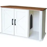 GarveeMore Katzentoilette Versteckte Katzentoilette Holz Katzenwaschraum Schrank