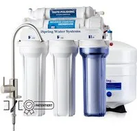 iSpring Wasserfilter RCC7, 5-stufig, 75 GPD (284 L/Tag), zertifiziert, Edelstahl-Armatur