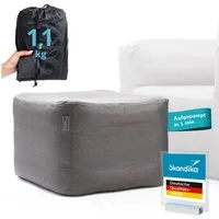 Skandika Luftsofa Easy Air Premium, Sitzhocker aufblasbarer, Tragetasche, (Bezug abnehmbar, Maschinenwäsche, Schonprogramm 30 °C), Max. Benutzergewicht 100 kg, mit Elektropumpe, Gesamtgewicht 1,1 kg